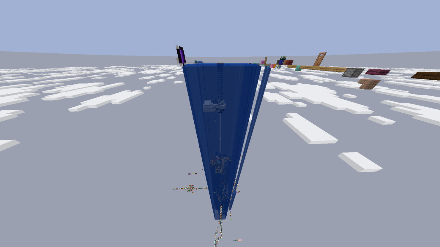 Massive water column in the void